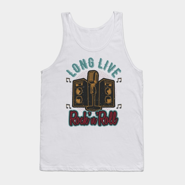 long live rock n roll Tank Top by Print On Demand✅